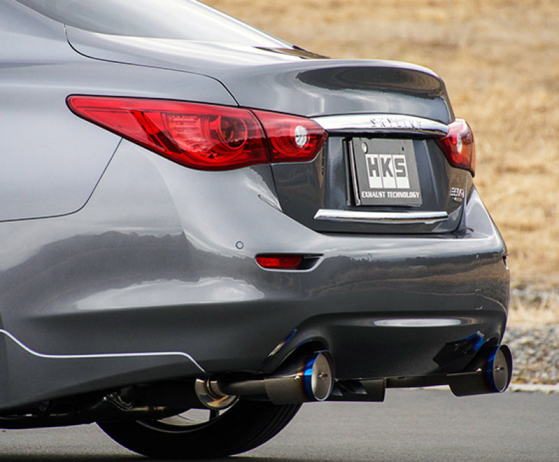 HKS Infiniti Q50 Hybrid VQ37 Dual Hi-Power Titanium Tip Catback Exhaust-thumbmail-1