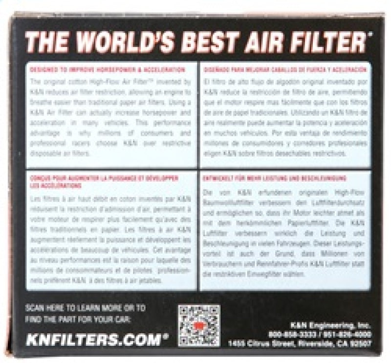 K&N Universal Chrome Filter 2.063in Flange ID x 3.5in Base OD x 2in Top OD x 4in H-thumbmail-10