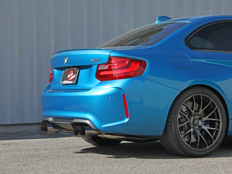 aFe 16-18 BMW M2 L6-3.0L MACH Force-Xp 3in to 2.5in 304 SS Cat-Back Exhaust System-Quad Polish Tips-thumbmail-2