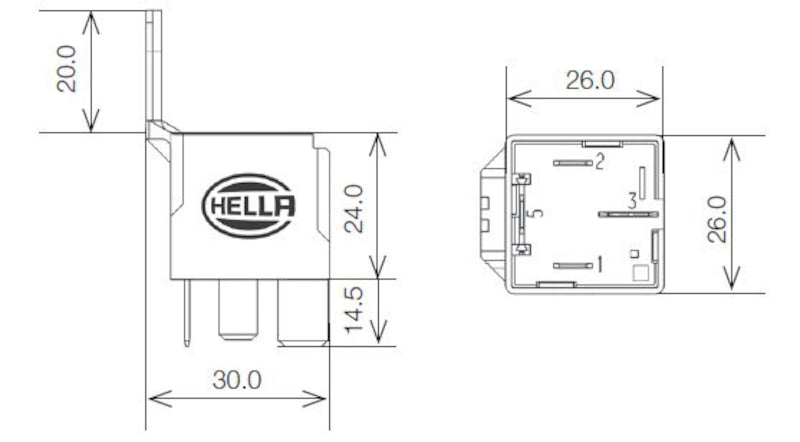 Hella Relay Mini Power Iso 4 Pole 12V Spst Res Bkt-thumbmail-3