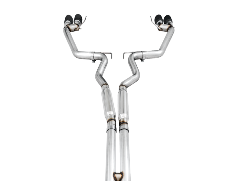 AWE Tuning 2018+ Ford Mustang GT (S550) Cat-back Exhaust - Track Edition (Quad Diamond Black Tips)-thumbmail-3