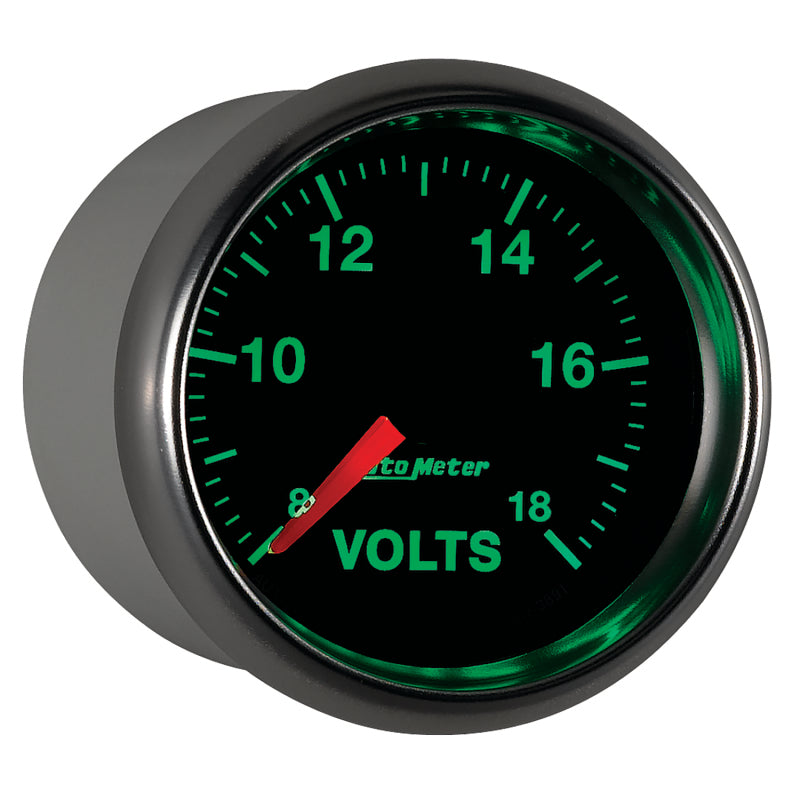 Autometer GS Series 2-1/16in Voltmeter 18V Electrical Gauge Full Sweep-thumbmail-3