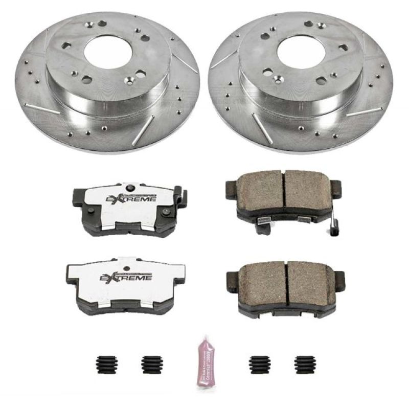 Power Stop 13-15 Acura ILX Rear Z26 Street Warrior Brake Kit-thumbmail-1