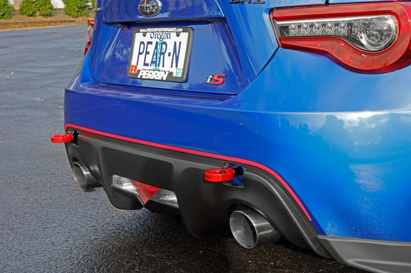Perrin 13-20 & 2022 Subaru BRZ / 13-16 Scion FRS / 17-20 Toyota 86 Tow Hook Kit (Rear) - Red-thumbmail-2