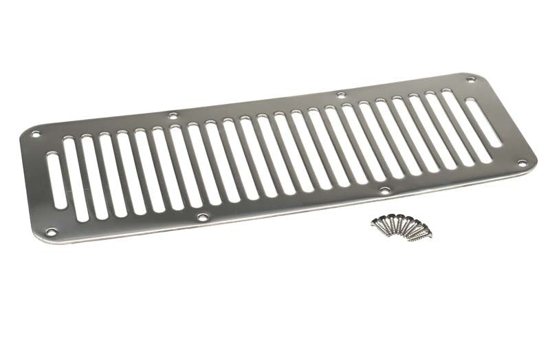 Kentrol 87-95 Jeep Wrangler YJ Hood Vent 8 Holes- Polished Silver-thumbmail-1