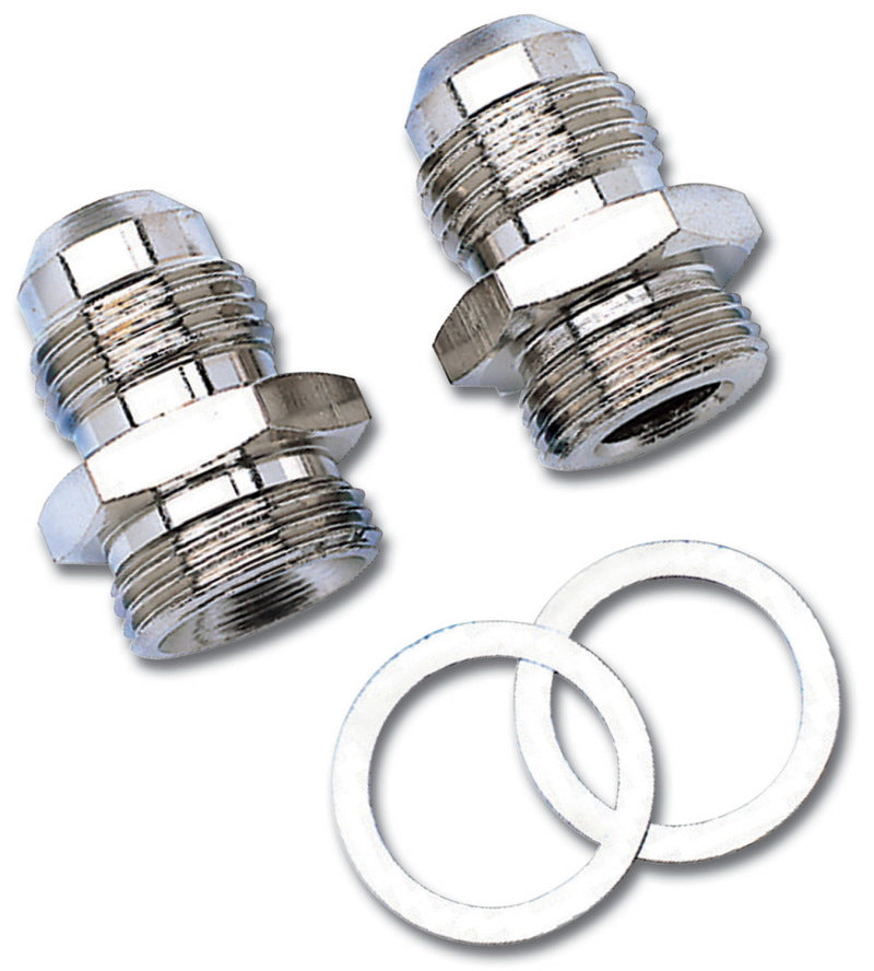 Russell Performance -6 AN Carb Adapter Fittings (2 pcs.) Zinc-thumbmail-5