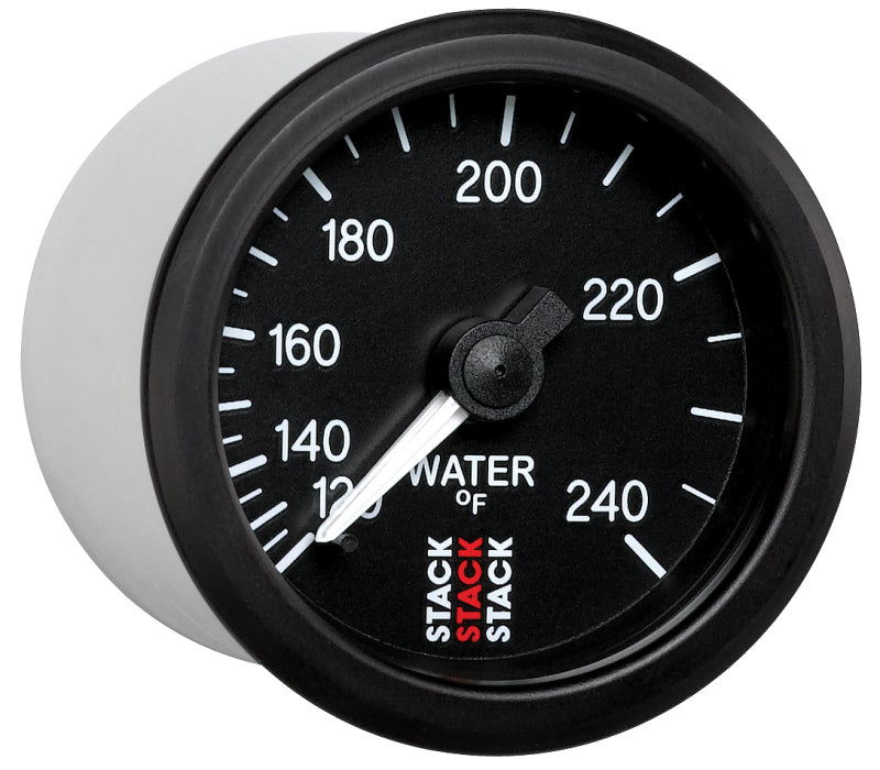 Autometer Stack 52mm 120-240 Deg F 1/2in Npt (M) Mechanical Water Temp Gauge - Black-thumbmail-4