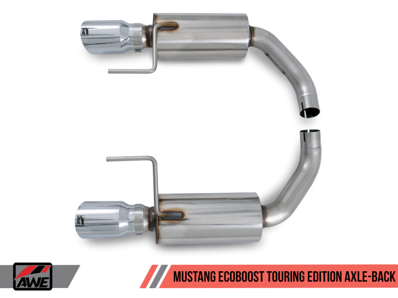 AWE Tuning S550 Mustang EcoBoost Axle-back Exhaust - Touring Edition (Chrome Silver Tips)-thumbmail-7
