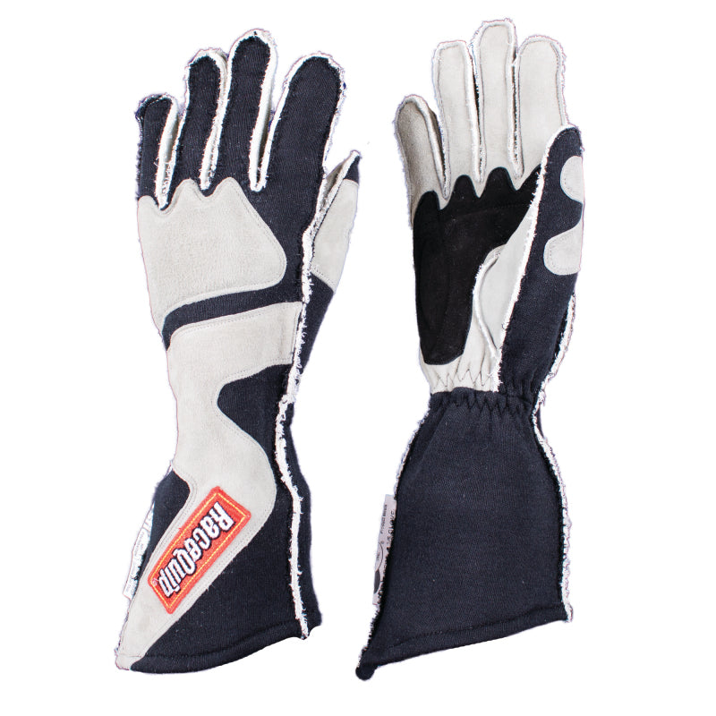RaceQuip SFI-5 Gray/Black Small Outseam Angle Cut Glove-thumbmail-1