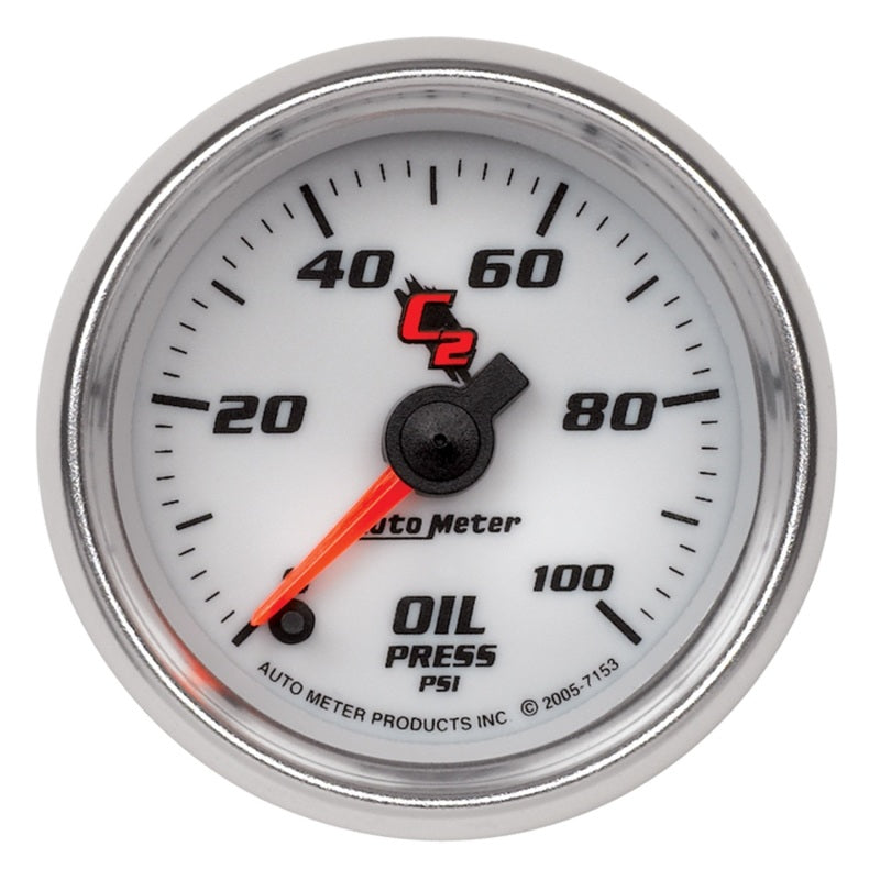 Autometer C2 52mm 100 PSI Electronic Oil Pressure Gauge-thumbmail-1