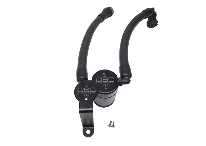 J&L 07-14 Ford Mustang GT500 Oil Separator 3.0 Passenger Side (Remote Mount) - Black Anodized-thumbmail-2