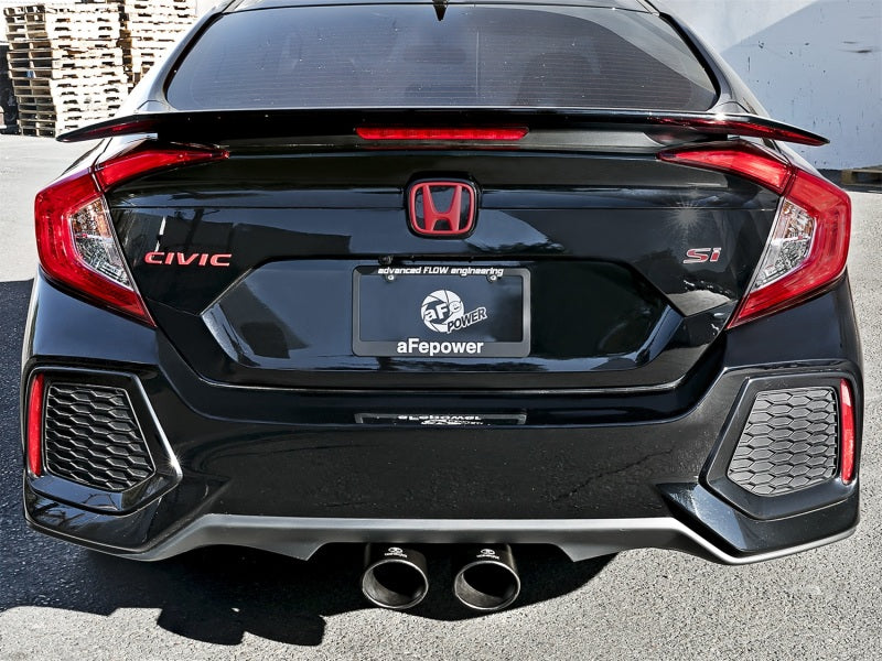 aFe Takeda 3in 304 SS Cat-Back Exhaust w/ Dual Center Black Tips 17+ Honda Civic Si (2dr) I4 1.5L-thumbmail-2
