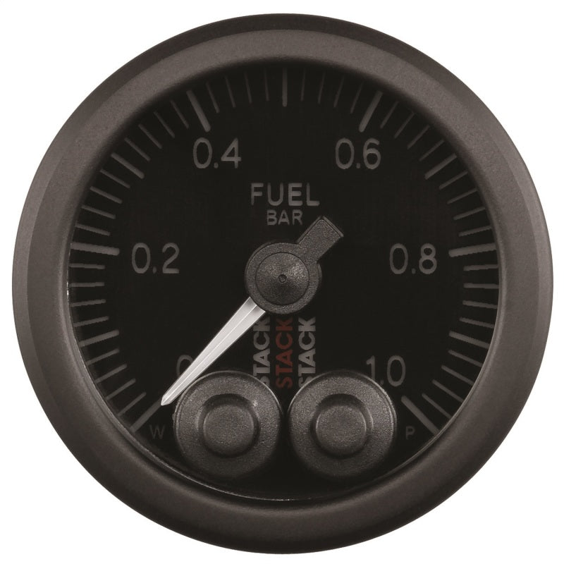 Autometer Stack 52mm 0-1 Bar M10 Male Pro-Control Fuel Pressure Gauge - Black-thumbmail-1