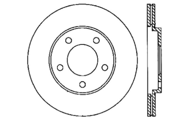 StopTech 05-10 Ford Mustang Slotted & Drilled Left Rear Rotor-thumbmail-4