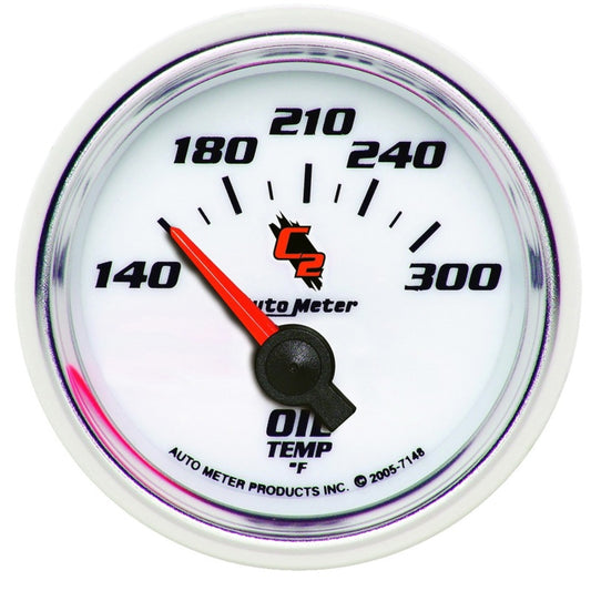 Autometer C2 Electric Oil Temperature 2 1/16in 140-300 F Gauge