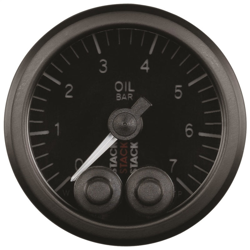 Autometer Stack 52mm 0-7 Bar M10 Male Pro-Control Oil Pressure Gauge - Black-thumbmail-2