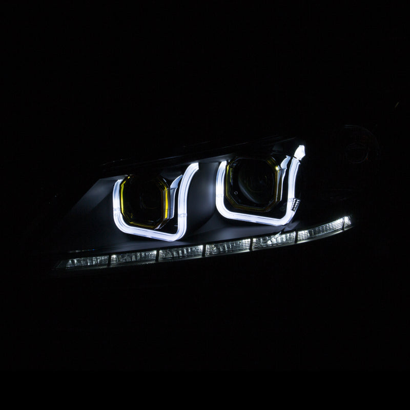 ANZO 2013-2015 Honda Accord Projector Headlights w/ U-Bar Black-thumbmail-4