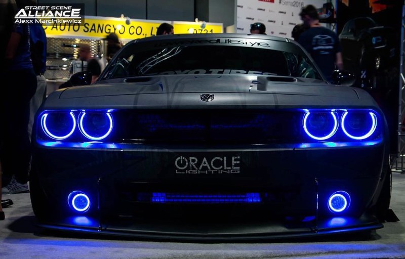 Oracle 08-14 Dodge Challenger Dynamic Surface Mount Headlight Halo Kit - ColorSHIFT - Dynamic-thumbmail-4