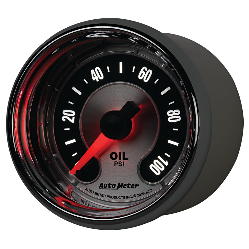 Autometer American Muscle 52mm Full Sweep Electric 0-100 PSI Oil Pressure Gauge-thumbmail-2
