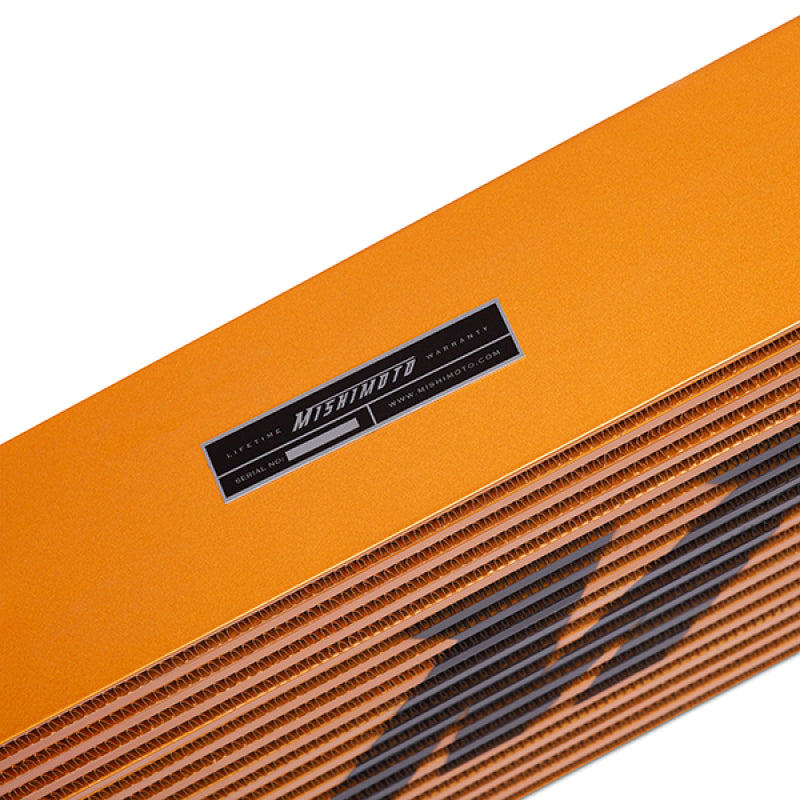 Mishimoto Universal Gold R Line Intercooler Overall Size: 31x12x4 Core Size: 24x12x4 Inlet / Outlet-thumbmail-6