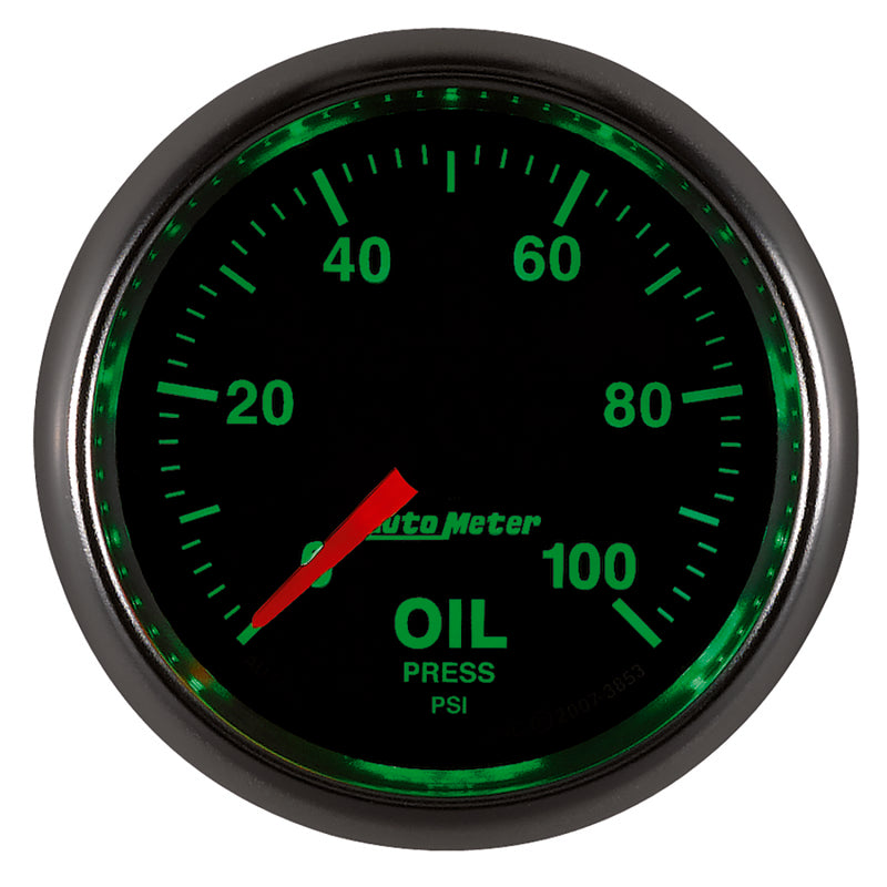 Autometer GS Series 2-1/16in Oil Pressure Gauge 100PSI Electric Full Sweep-thumbmail-3