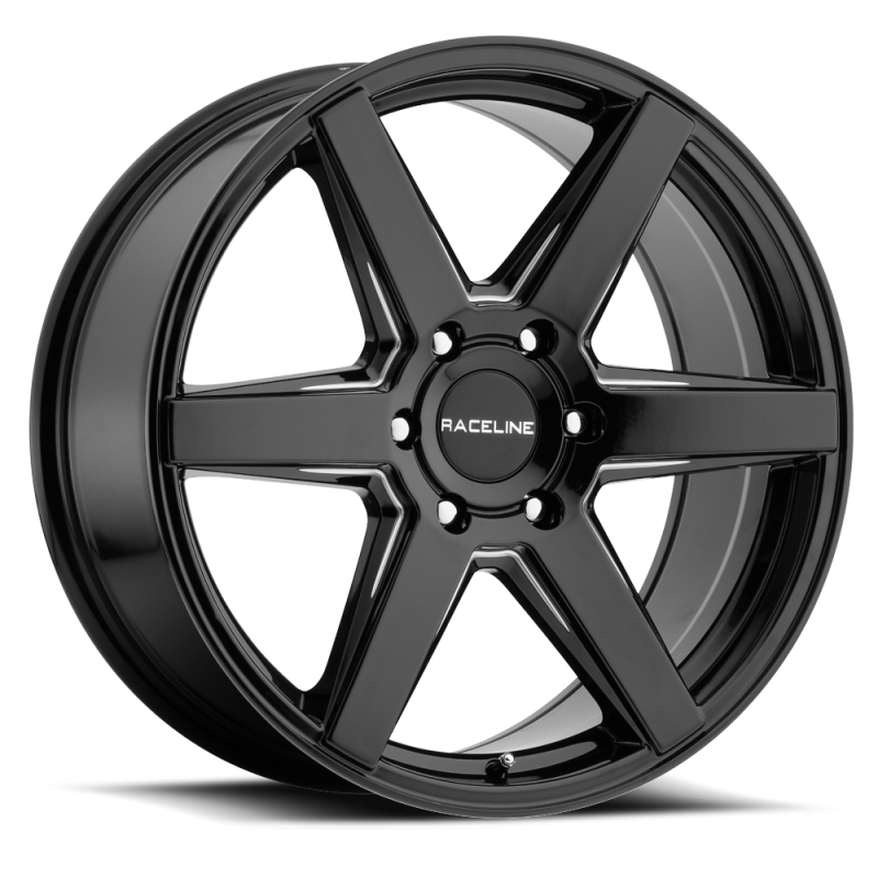 Raceline 156B Surge 16x6.5in / 5x130 BP / 45mm Offset / 84.1mm Bore - Black & Milled Wheel-thumbmail-1
