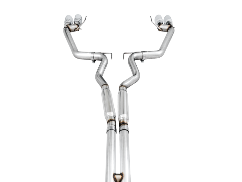 AWE Tuning 2018+ Ford Mustang GT (S550) Cat-back Exhaust - Track Edition (Quad Chrome Silver Tips)-thumbmail-3