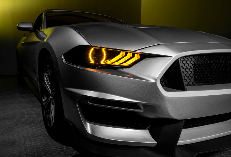 Oracle 18-21 Ford Mustang Dynamic DRL Upgrade w/ Halo Kit & Sequential Turn Signal - ColorSHIFT-thumbmail-6