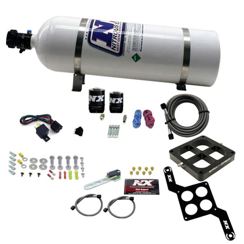 Nitrous Express Dominator Single Entry Billet Crossbar RNC Nitrous Kit (250-750HP) w/15lbbottle-thumbmail-2