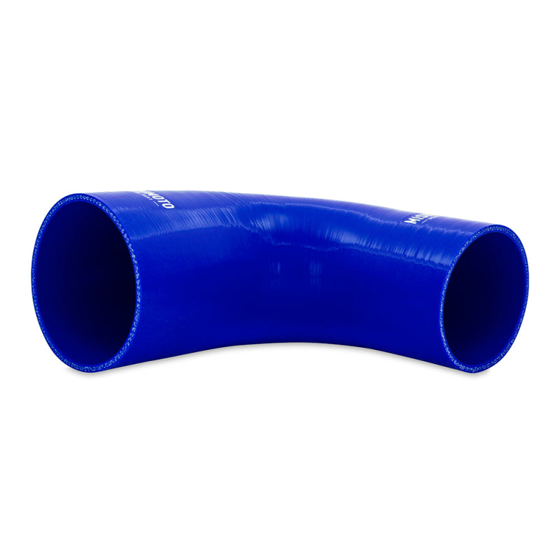 Mishimoto Silicone Reducer Coupler 90 Degree 3.5in to 4in - Blue