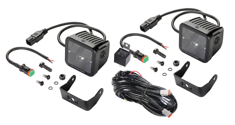 Hella Universal Black Magic 3.2in L.E.D. Cube Kit - Flood Beam (Long Range)-thumbmail-8