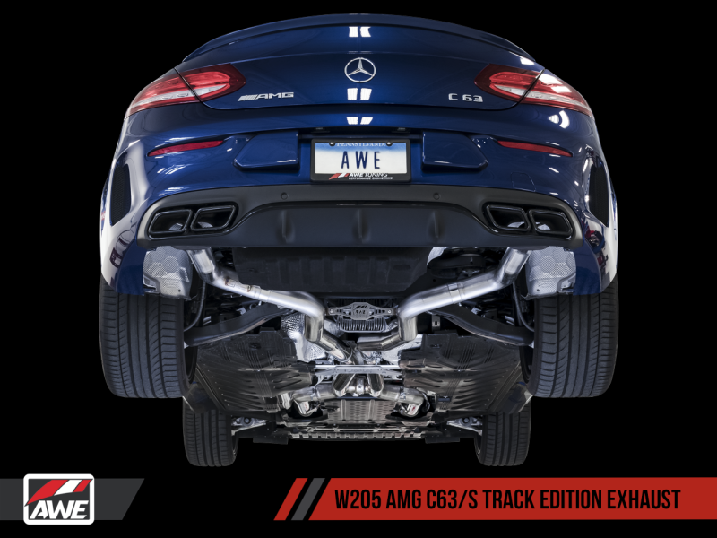 AWE Tuning Mercedes-Benz W205 AMG C63/S Coupe Track Edition Exhaust System (no tips)-thumbmail-1