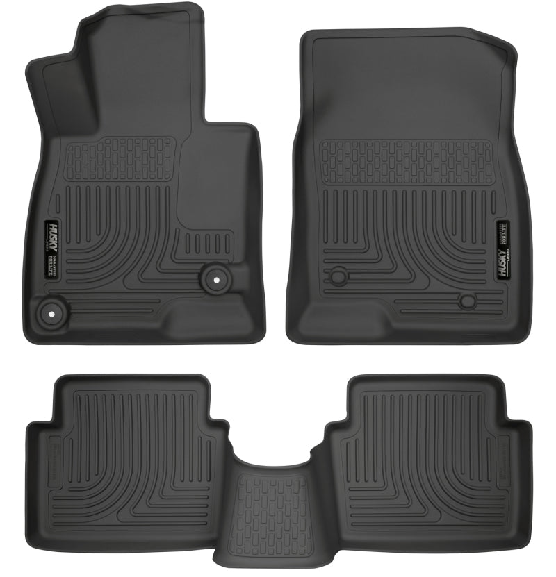 Husky Liners WeatherBeater 14 Mazda 3 Hatch&Sedan Front & Second Row Black Floor Liners-thumbmail-1