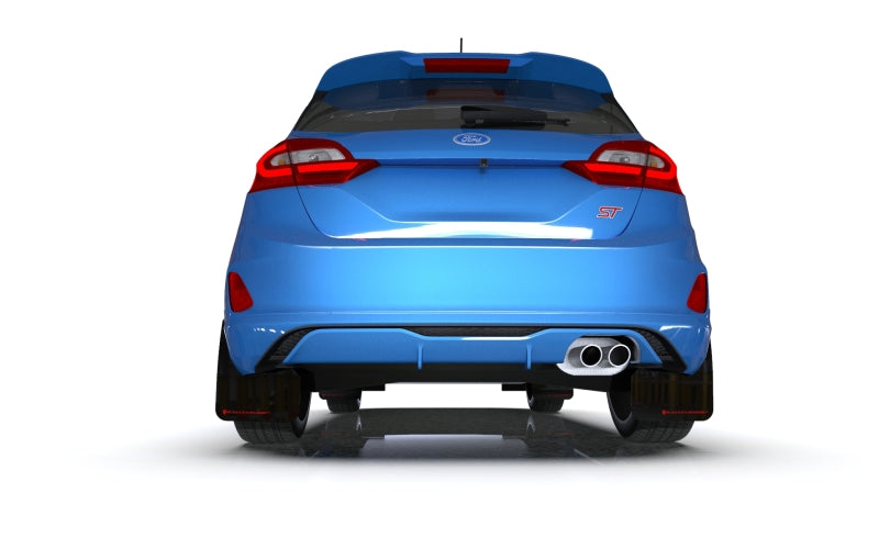 Rally Armor 18-22 Ford Fiesta ST MK8 Black UR Mud Flap w/ Blue Logo-thumbmail-2