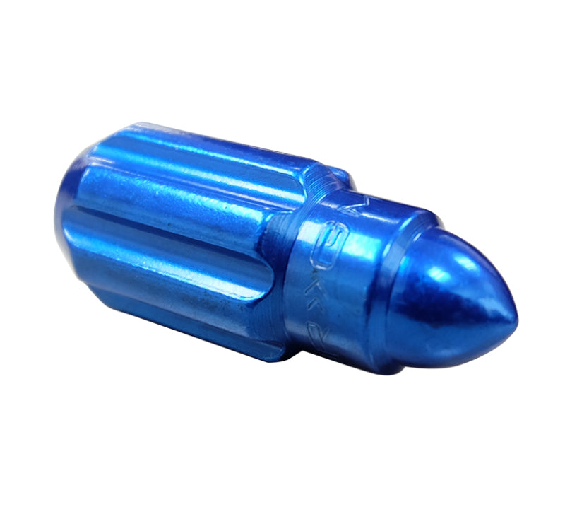 NRG 500 Series M12 X 1.5 Bullet Shape Steel Lug Nut Set - 21 Pc w/Lock Key - Blue-thumbmail-4