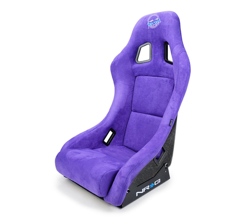 NRG FRP Bucket Seat PRISMA Edition w/ Pearlized Back Purple Alcantara - Medium-thumbmail-2