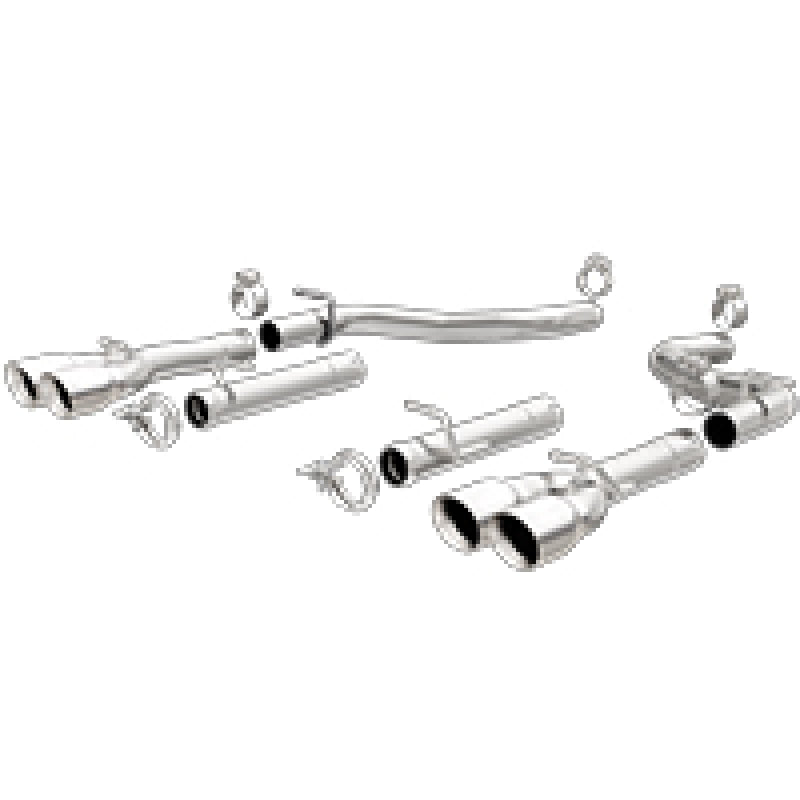 MagnaFlow Axle-Back, SS, 2.5in, Quad Split Rear 3.5in Tip 2015 Dodge Challenger R/T 5.7L-thumbmail-2