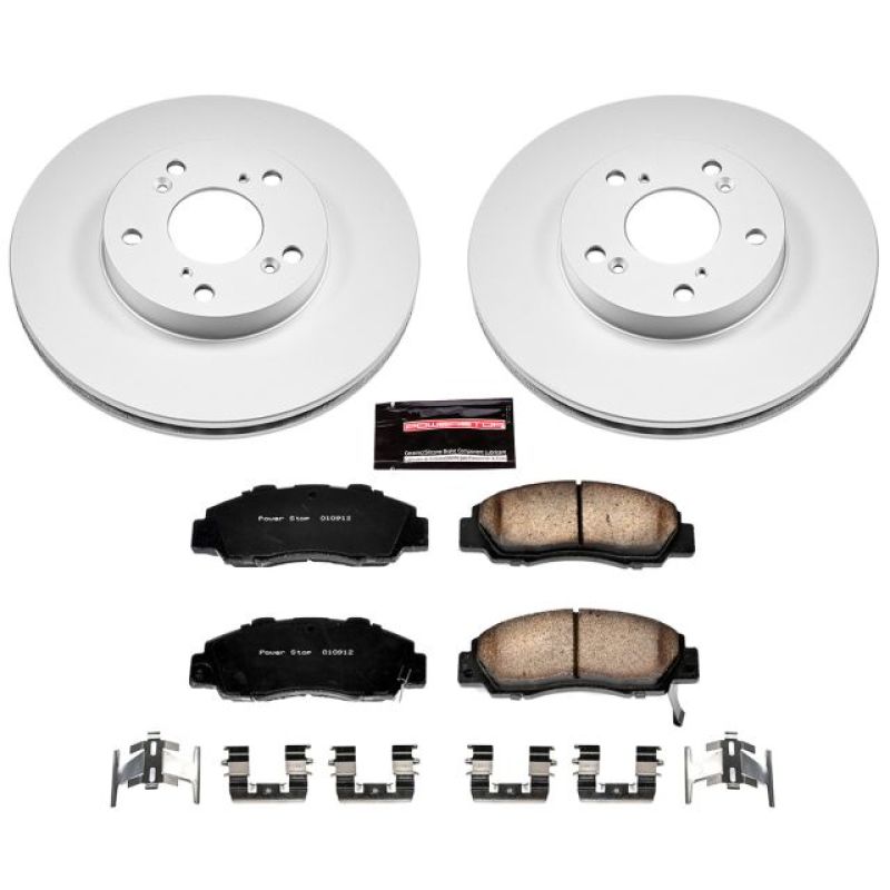 Power Stop 98-02 Honda Accord Front Z17 Evolution Geomet Coated Brake Kit-thumbmail-1