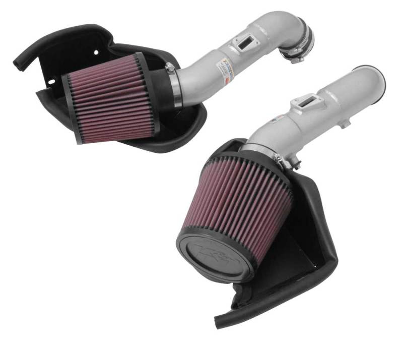 K&N 14-15 Infiniti Q50 3.7L V6 Dual Silver Typhoon Short Ram Intakes-thumbmail-3