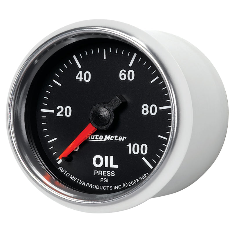 Autometer GS 52mm 0-100 PSI Mechanical Oil Pressure Gauge-thumbmail-3