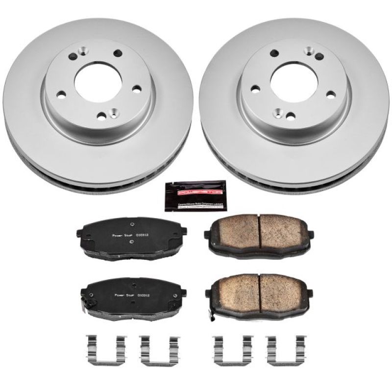 Power Stop 14-16 Kia Soul Front Z17 Evolution Geomet Coated Brake Kit-thumbmail-1
