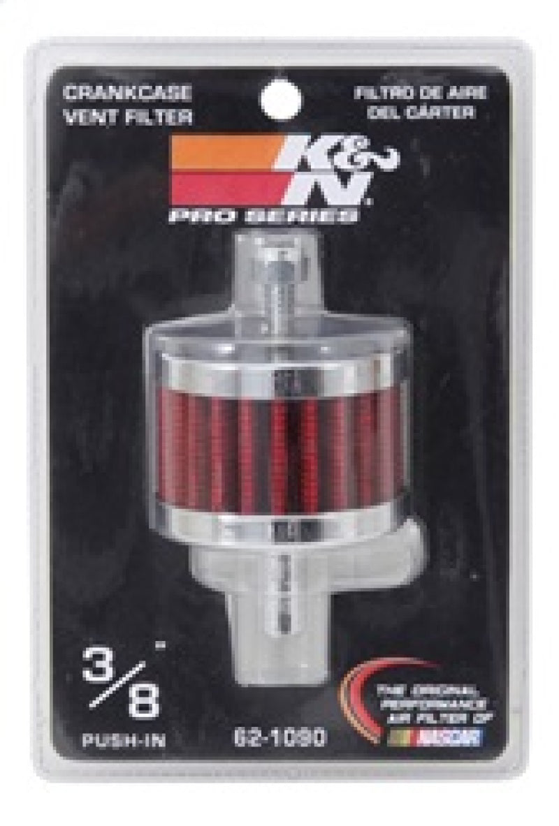 K&N Steel Base Crankcase Vent Filter 3/8in OD Tube  2in OD 1-1/2in Height-thumbmail-8