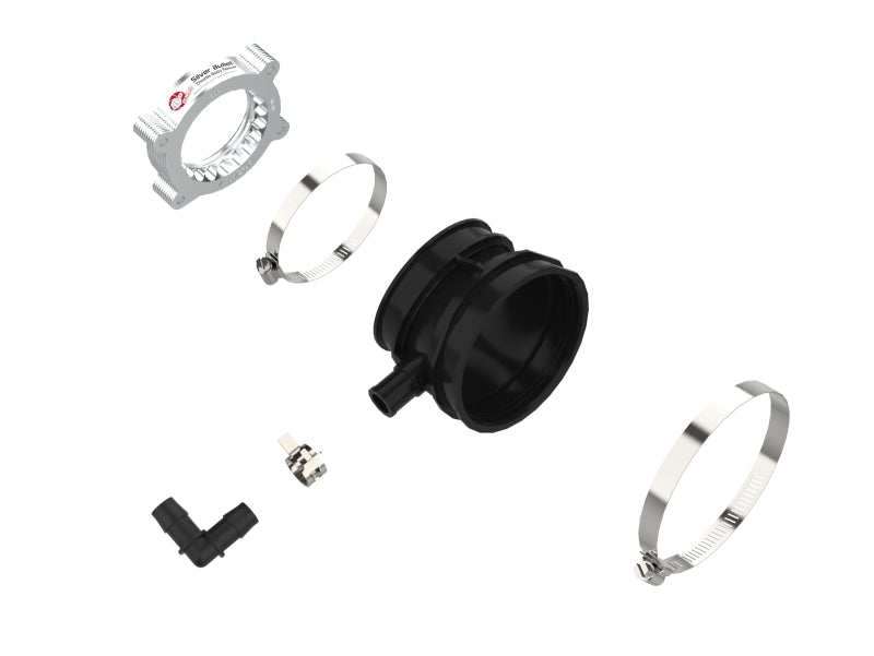 aFe 2020 Vette C8 Silver Bullet Aluminum Throttle Body Spacer Works w/ Factory Intake Only - Silver-thumbmail-6