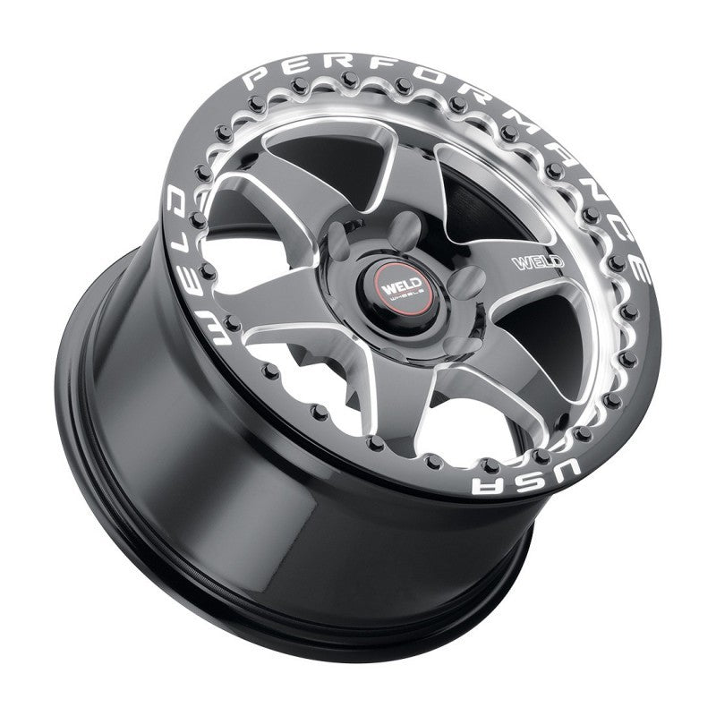Weld S909 20x10 Ventura 6 Beadlock 6x135 ET38 BS7.00 Gloss BLK MIL DIA 87.1-thumbmail-1