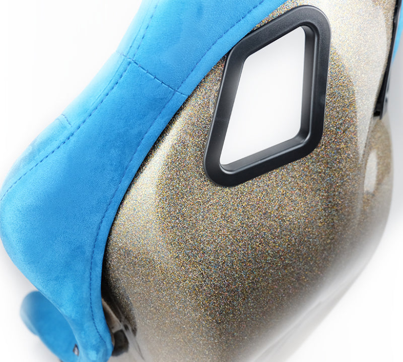 NRG FRP Bucket Seat ULTRA Edition - Medium (Blue Alcantara/Pearlized Back)-thumbmail-3
