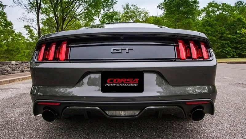 Corsa 2015 Ford Mustang GT 5.0 3in Axle Back Exhaust Black Dual Tips (Touring)-thumbmail-2