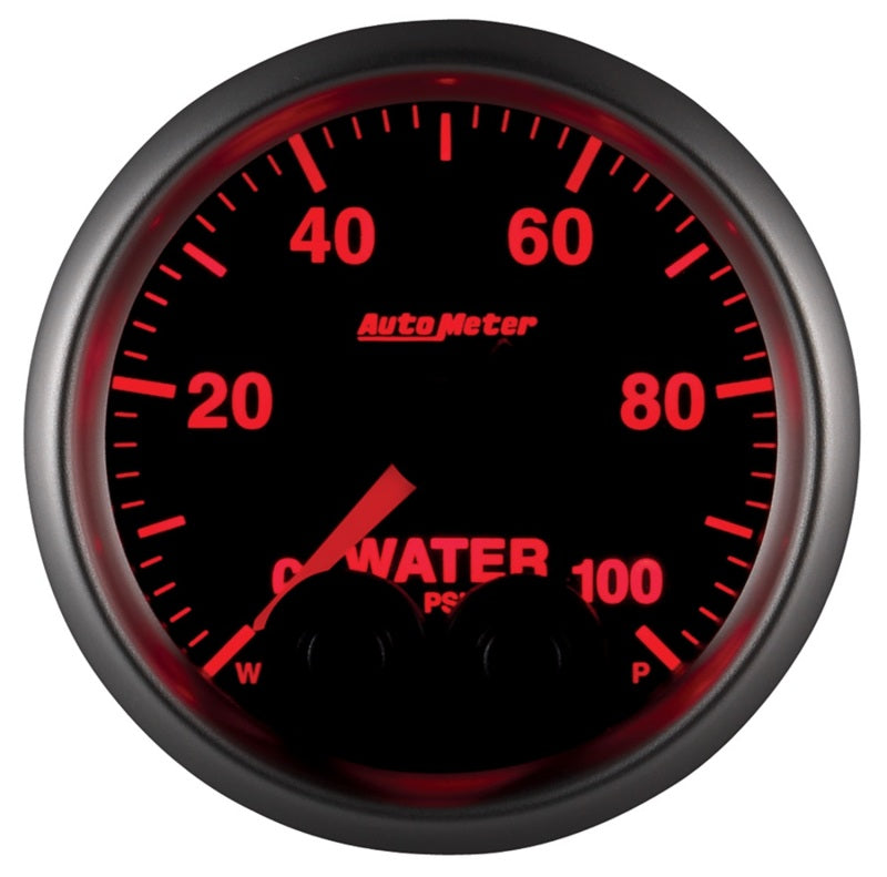 AutoMeter Gauge Water Press 2-1/16in. 100PSI Stepper Motor W/Peak & Warn Elite-thumbmail-2