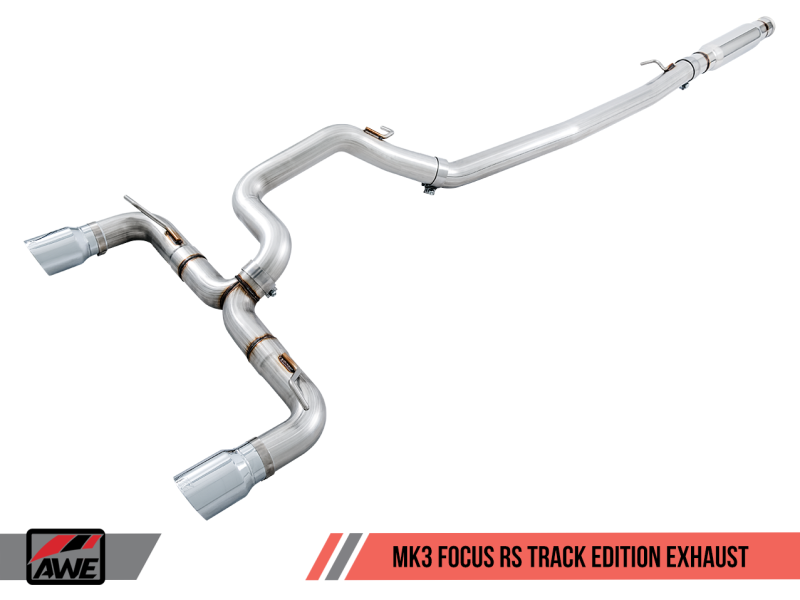 AWE Tuning Ford Focus RS Track Edition Cat-back Exhaust - Diamond Black Tips-thumbmail-2