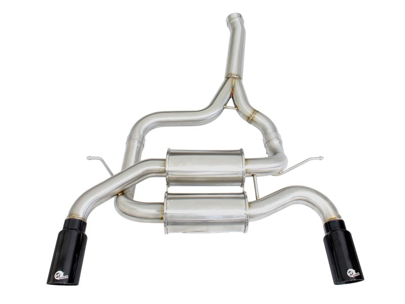 aFe MACHForce XP SS-304 Black Tip 2.5in Dia Axle Back Exhaust 12-15 BMW 335i (F30) 3.0L (t)-thumbmail-2