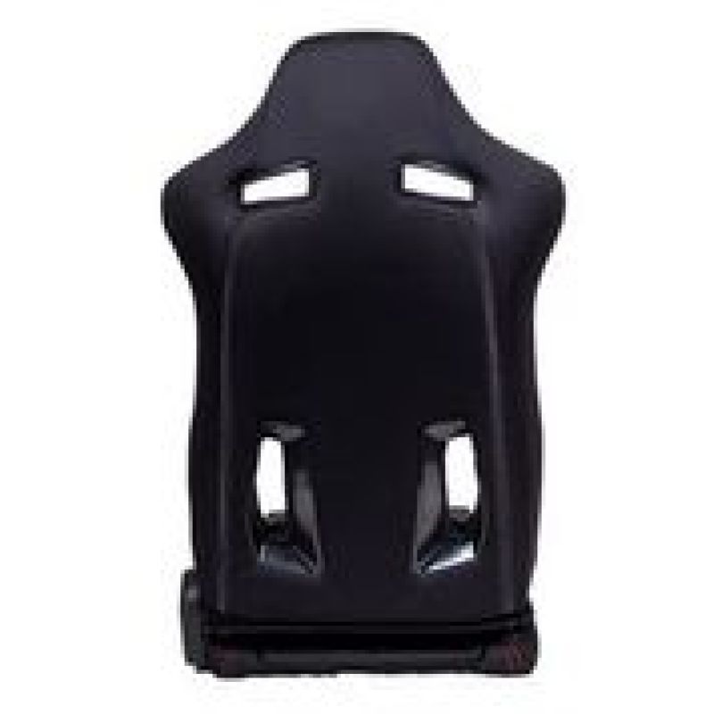 NRG Sport Seats (Pair) Cloth w/NRG Logo & NRG Arrow Cushion Imprint - Black w/Red Stitch-thumbmail-1